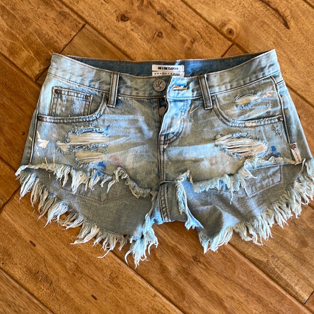 One Teaspoon Bonitas - Cut off shorts - Paint edition
